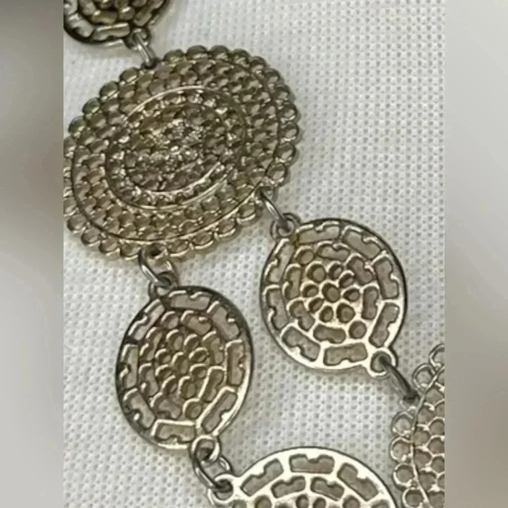 Two tone gold and silver necklace women’s statement jewelry